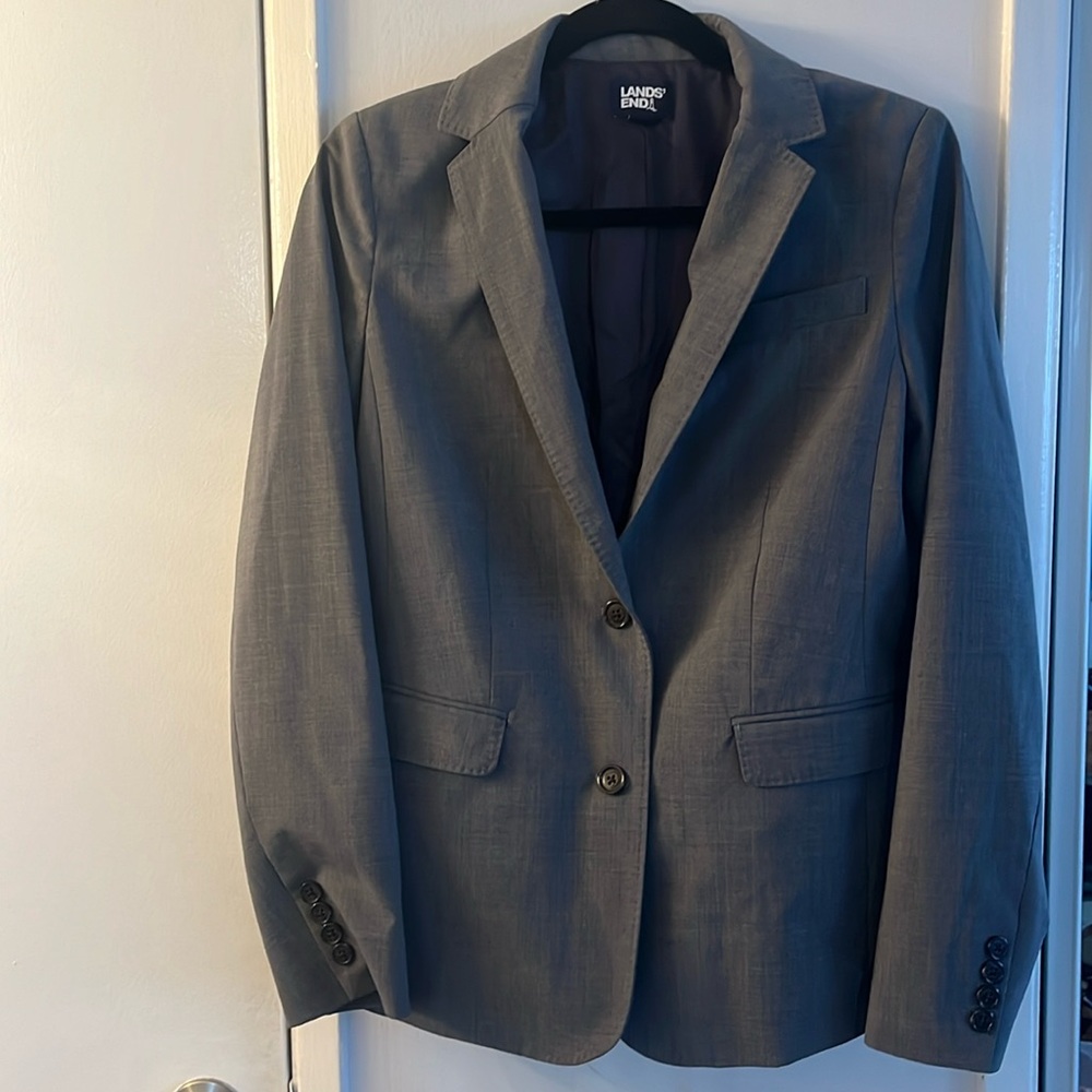 Lands’ End dark gray blazer